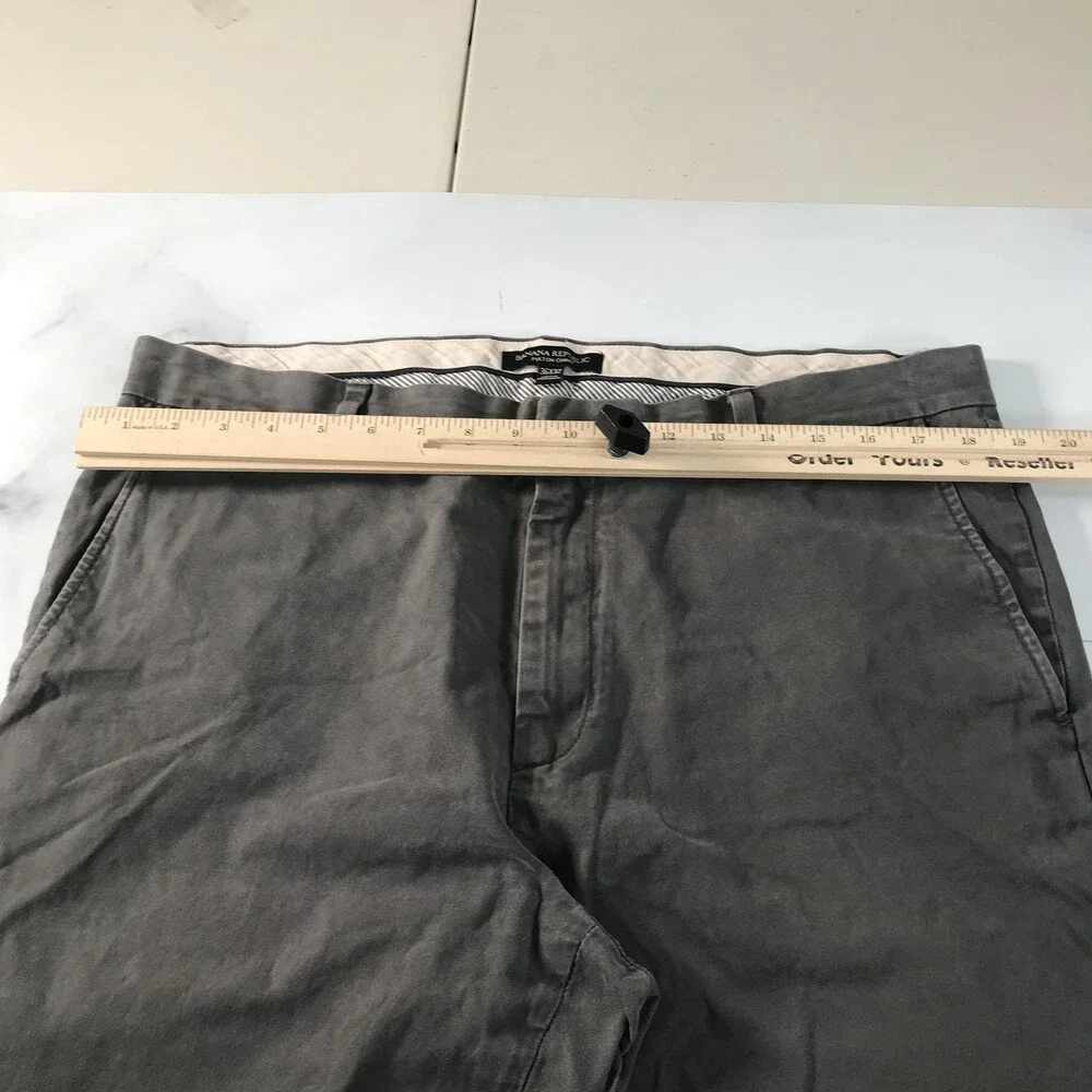Banana Republic Pants Mens 36x32 Gray Fulton Chino Casual Straight Leg